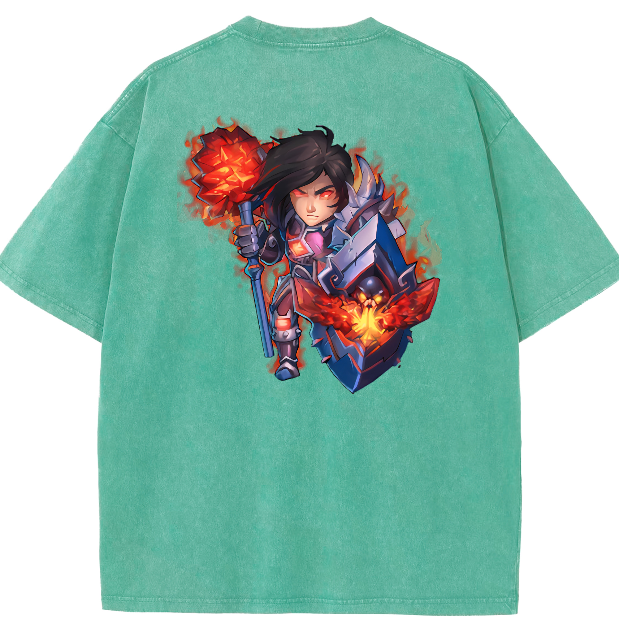 リーグ・オブ・レジェンド League of Legends LOL 綿100% ヴィンテージ風 半袖Tシャツ（背面プリント）